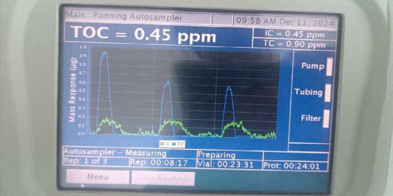 mantenimiento de analizador COT